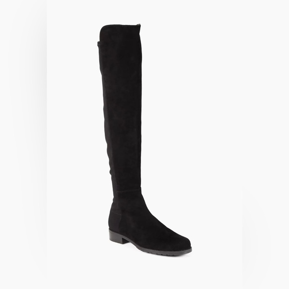 Stuart Weitzman 5050 Over the Knee Suede Boots in Black - Picture 4 of 4
